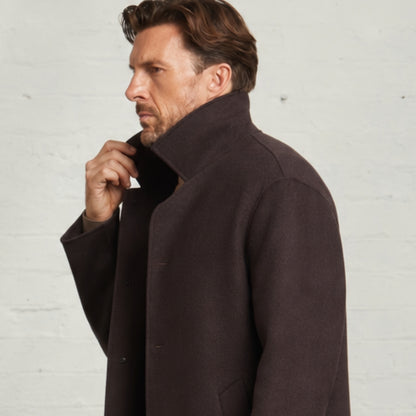 Oscar Wool Blind-Seam Overcoat