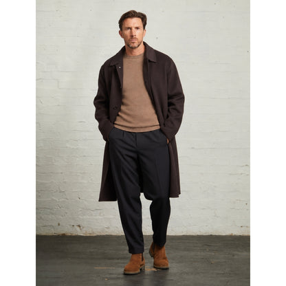 Oscar Wool Blind-Seam Overcoat