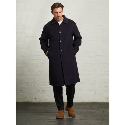 Oscar Wool Blind-Seam Overcoat