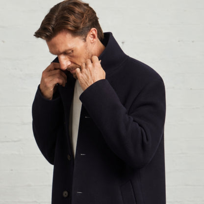 Oscar Wool Blind-Seam Overcoat