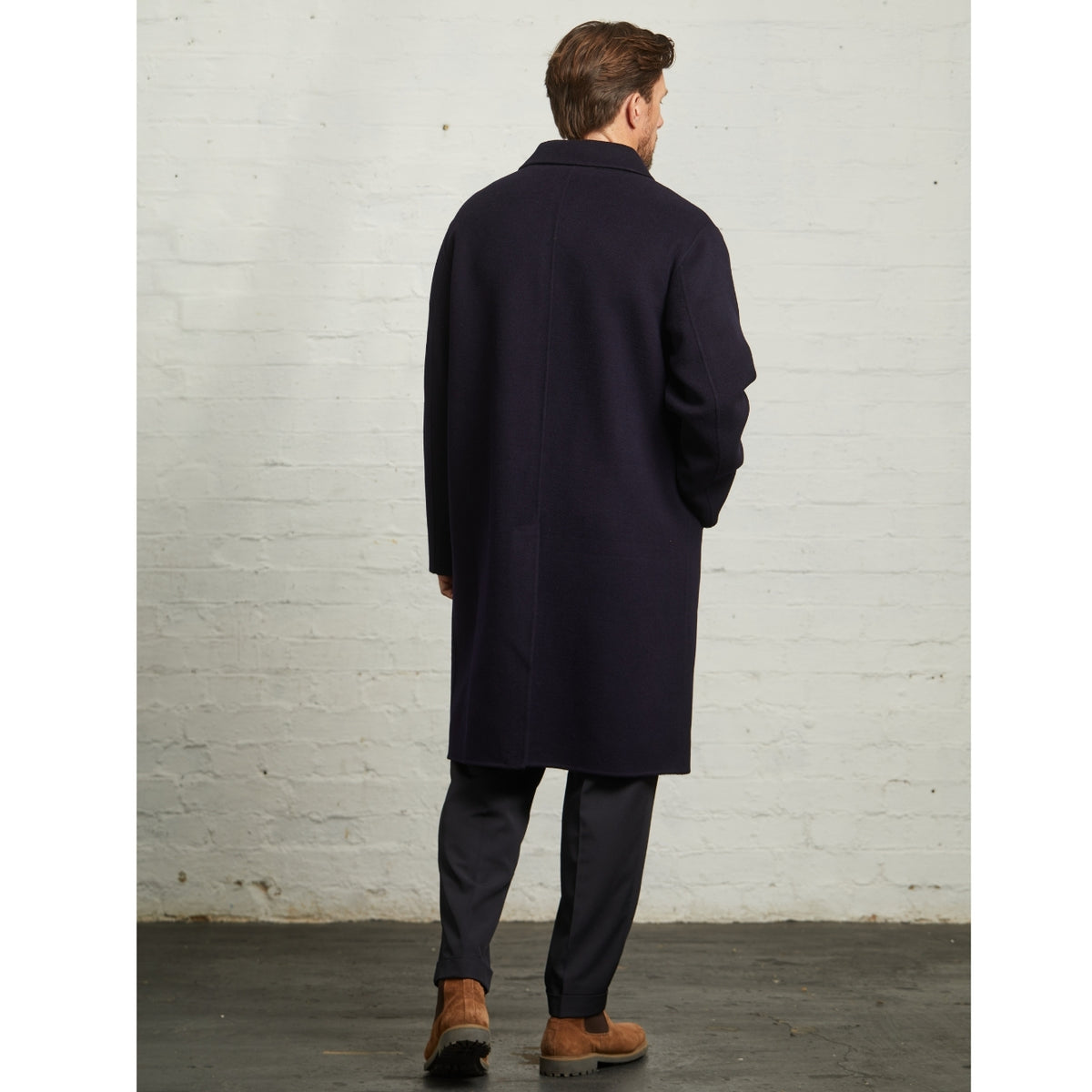 Oscar Wool Blind-Seam Overcoat