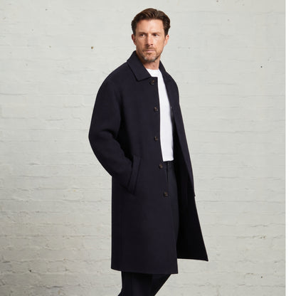 Oscar Wool Blind-Seam Overcoat