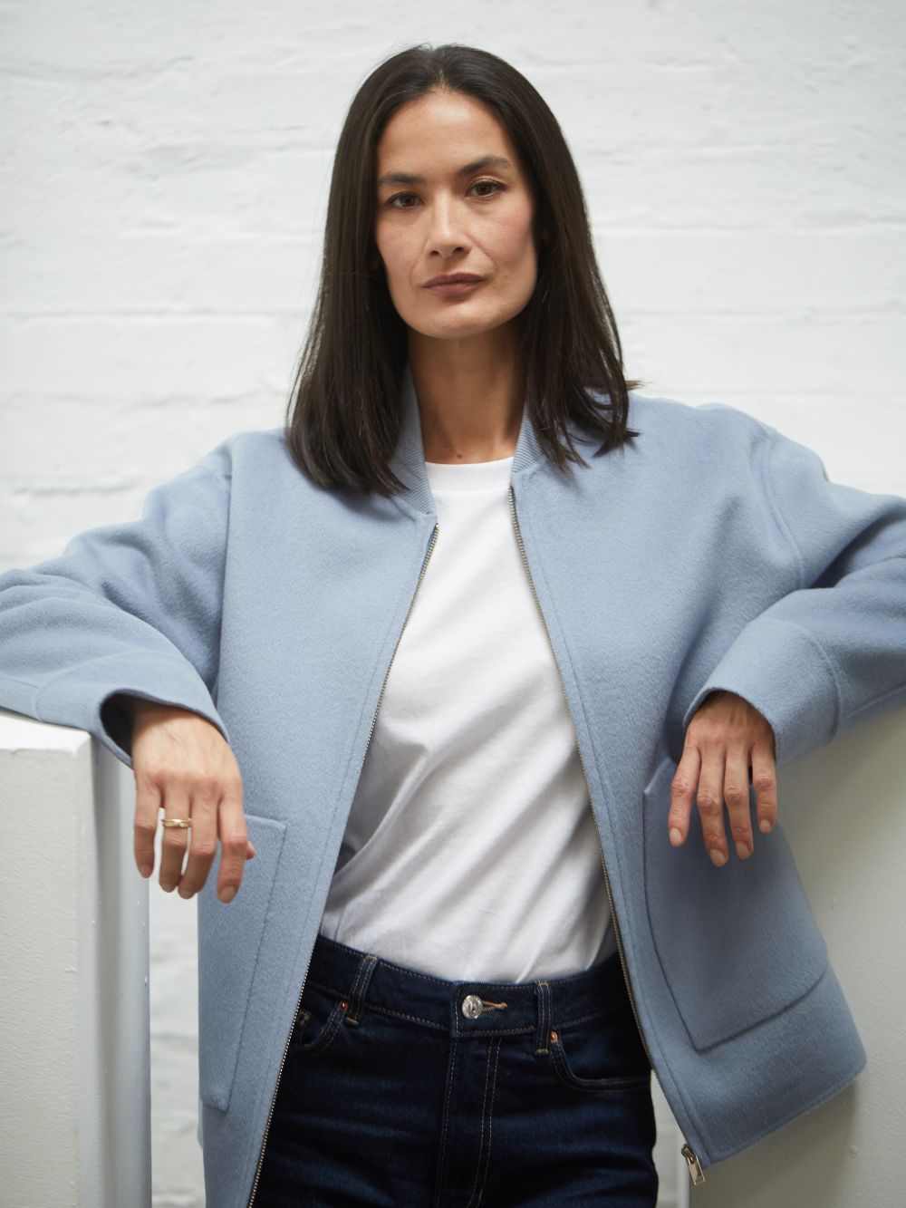 Tallulah Wool Cashmere Zip Jacket